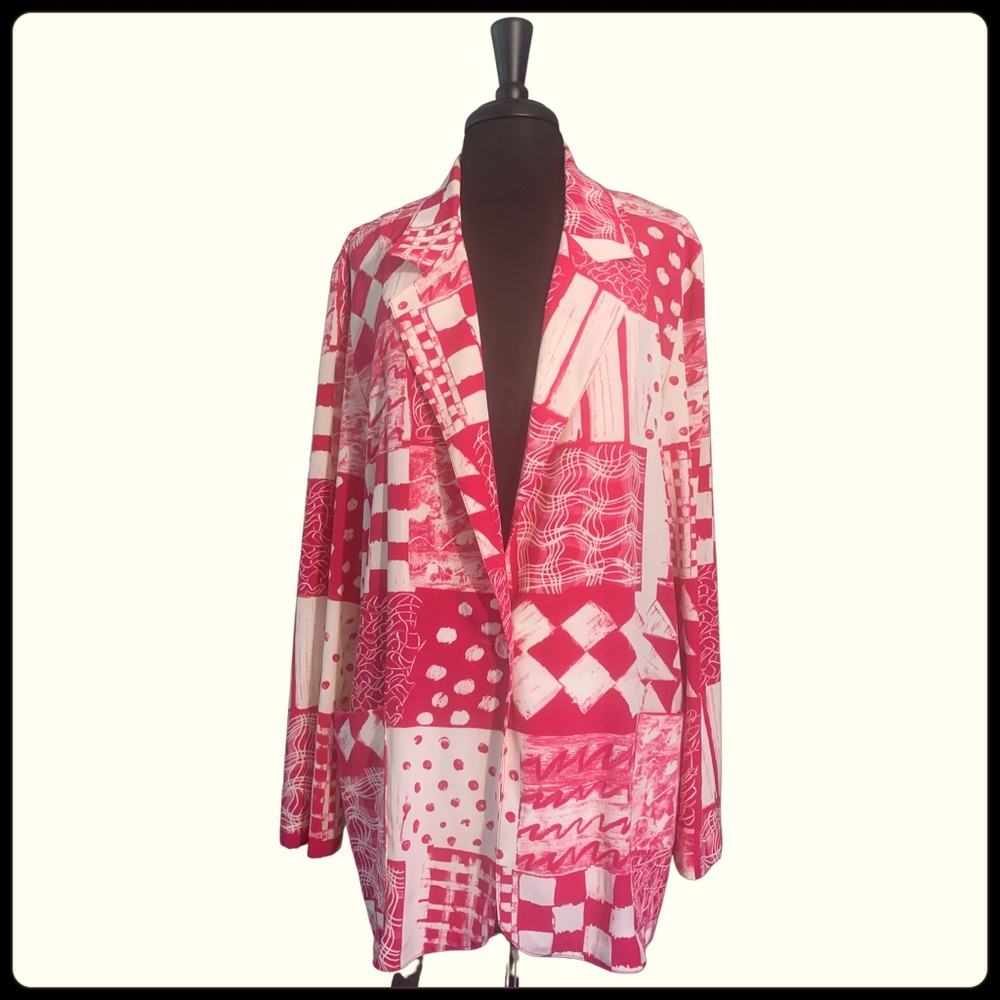 Robbie Sport Abstract Design Boyfriend Jacket